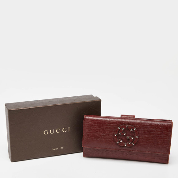 GUCCI Brick Leather Soho Studded Continental Wallet - Picture 7 of 8